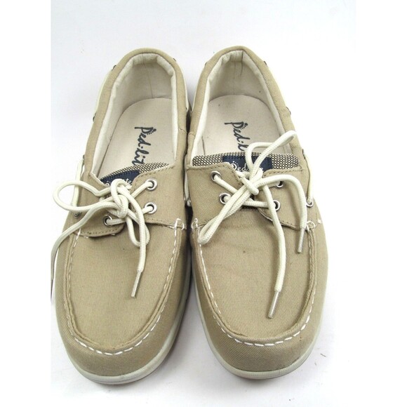 Ped Lite Canvas Boat Shoes Mens Size 8 M. Beige Excellent - Picture 2 of 7